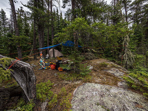 Another cozy camp - this time in Upper Glenn on the Peninsula site.