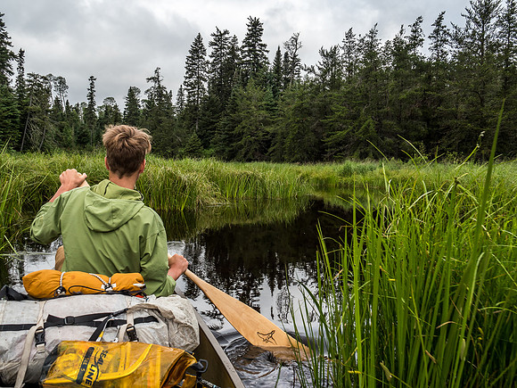 Entering Haven Creek from Rostoul Lake.