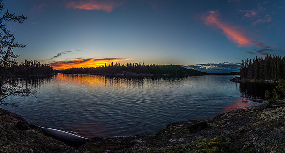 Night settles in over WCPP and Rostoul Lake.