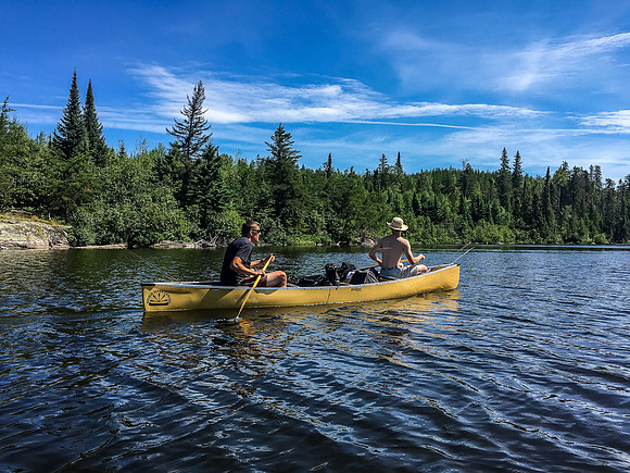Enjoying a gorgeous day on Embryo Lake.