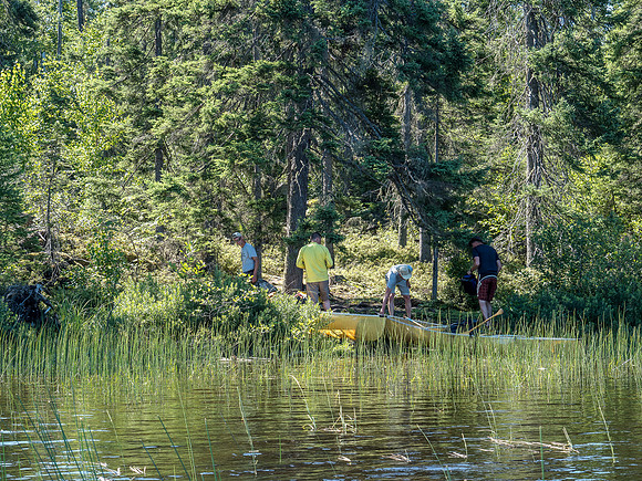 The final 350m portage back to the truck - over two weeks after leaving here it's strange to be back.