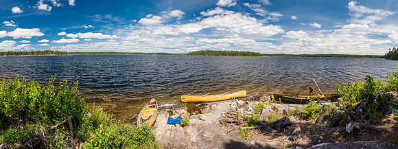 View from our peninsula camp on Upper Hatchet.
