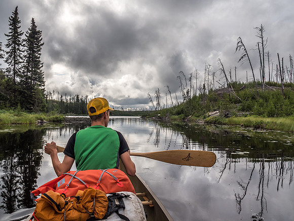 Entering Gulch Lake and the apocalyptic landscape of the 2005 burn area.