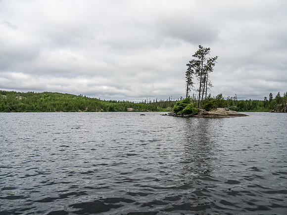 Cyclops Lake - you can see the shore has been burnt.