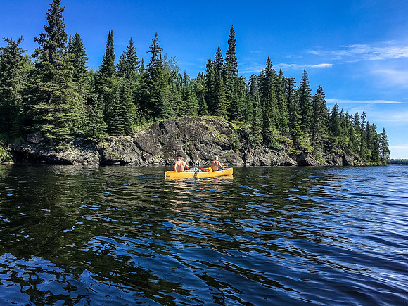 Enjoying a gorgeous day on Embryo Lake.