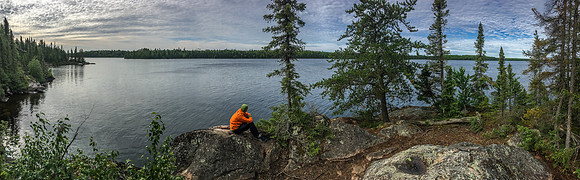 Niko contemplates life before we leave Telescope Lake on Thursday morning.