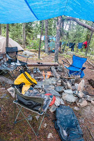 Camp on Upper Kilburn Lake.