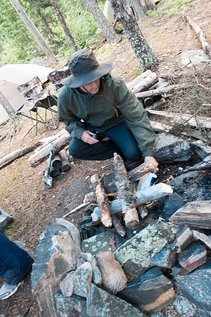 Camp on Upper Kilburn Lake.