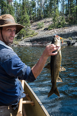 Hentie with a nice Lake Trout.