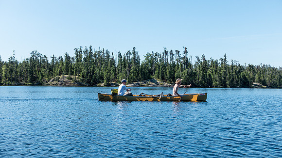 A gorgeous morning for paddling - note the quiet water. This is right after we spotted the meteor.