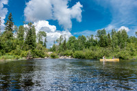 At the bottom of the falls after the 100m portage into Upper Kilburn Lake from Leano Creek - I caught a couple of fat walleye here.