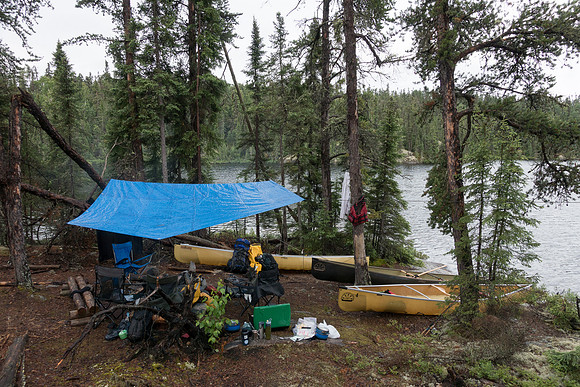 Camp on Upper Kilburn Lake.