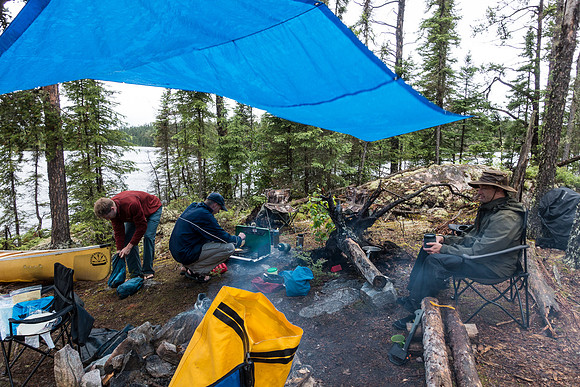 Camp on Upper Kilburn Lake.