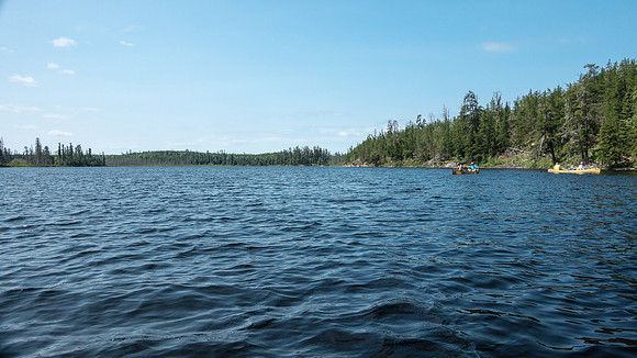 Phew! Escaped at last and on the much bigger Hansen Lake.