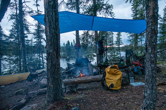Camp on Upper Kilburn Lake.