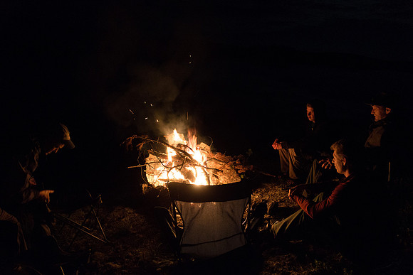 A cheery fire and cool evening - the best combo for bugs / sleeping.