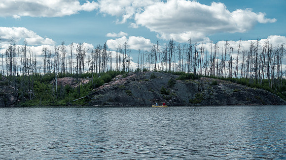 The west side of Wrist is burnt out - this is where we paddled out from Welkin in 2011.
