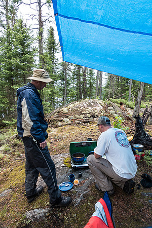 Camp on Upper Kilburn Lake.