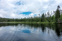 Looking back at the others launching into Leano Lake.