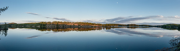 Evening calm descends on Aegean Lake.