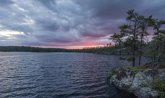 A gorgeous sunset in Lunch Lake.