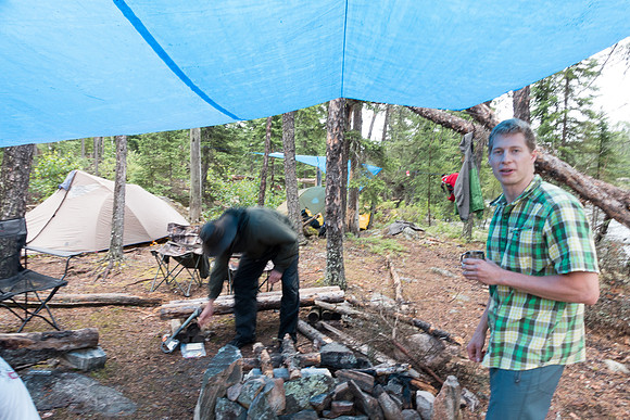 Camp on Upper Kilburn Lake.