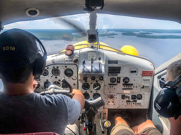 Flying over Red Lake.