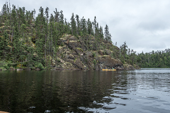 Old growth and cliffs along the Sturgeon River.