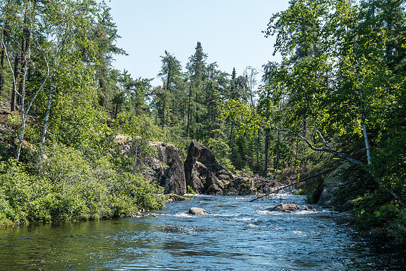 A beautiful chute along the route from Glenn to Mexican Hat lake - another place to hammer walleye.