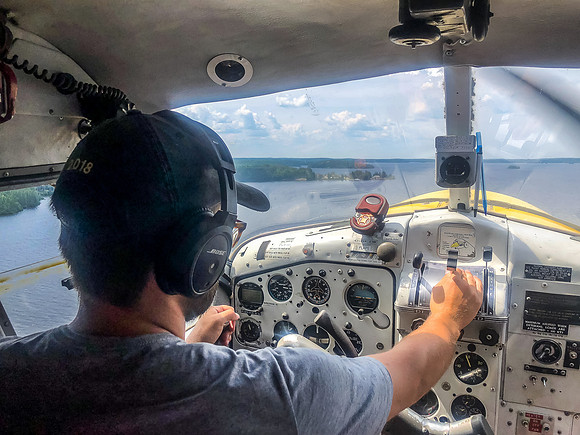 Taking off over Red Lake.