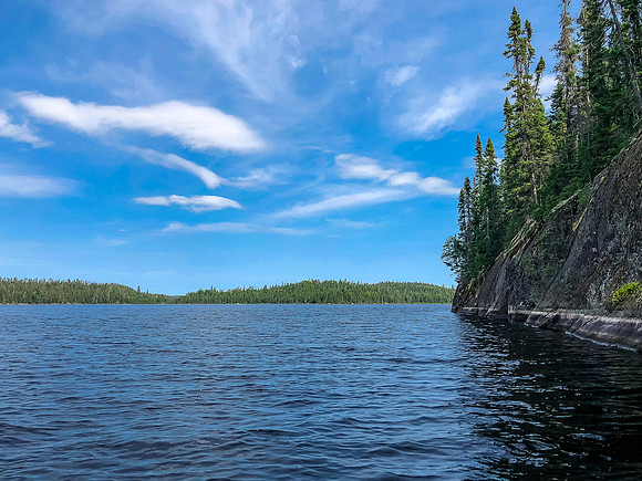 Paddling Onnie Lake.