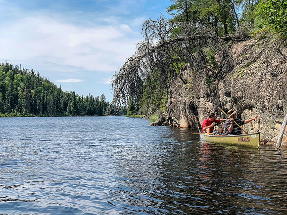 Pictographs on Hjalmar Lakes.