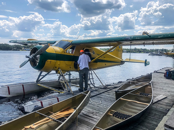 Our plane. A de Havilland Canada DHC-2 Beaver from Viking Outpost Air. This is a classic workhorse of the Canadian north.