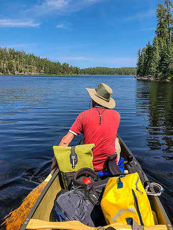 Paddling on Hjalmar Lakes.