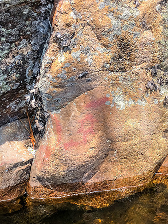 Pictographs on Hjalmar Lakes.