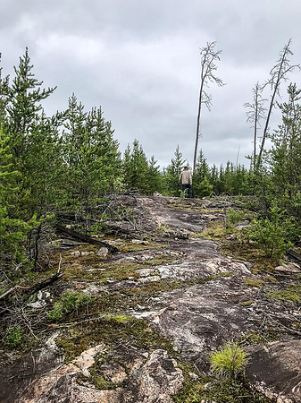The portage between Jigsaw and Wrist Lake.
