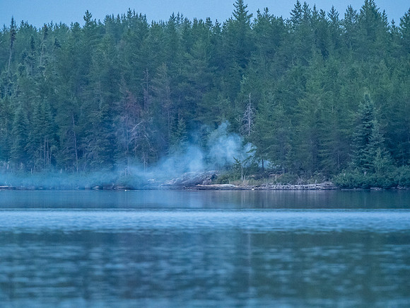 The little spot fire that Rod and I spotted combusting on the far shores of Haven.