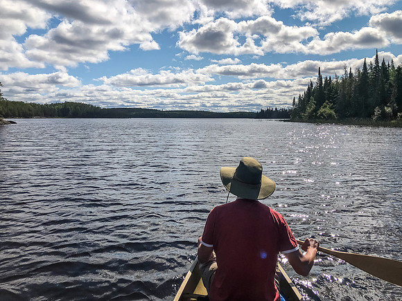 Paddling on Glenn Lake.