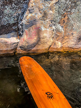 The pictographs with my Badger Paddle.
