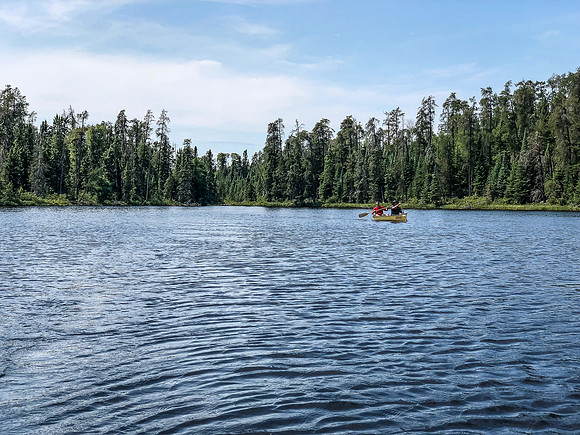 Paddling on Hjalmar Lakes.