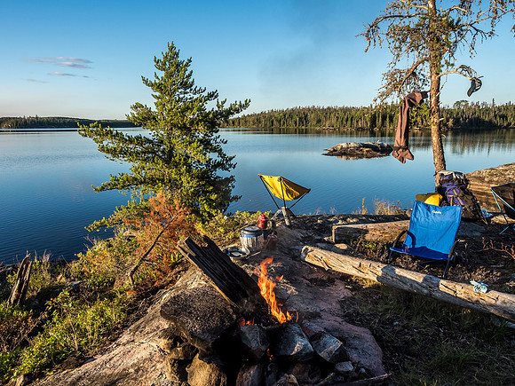 The peninsula or "bear" campsite on Glenn Lake.