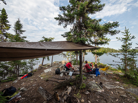 Campsite on Optic Lake.