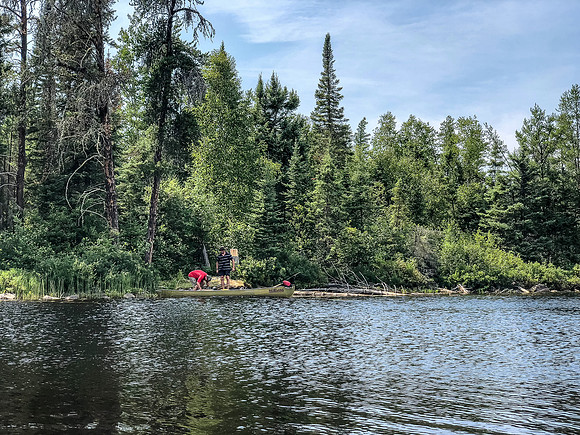 Finishing up another portage.