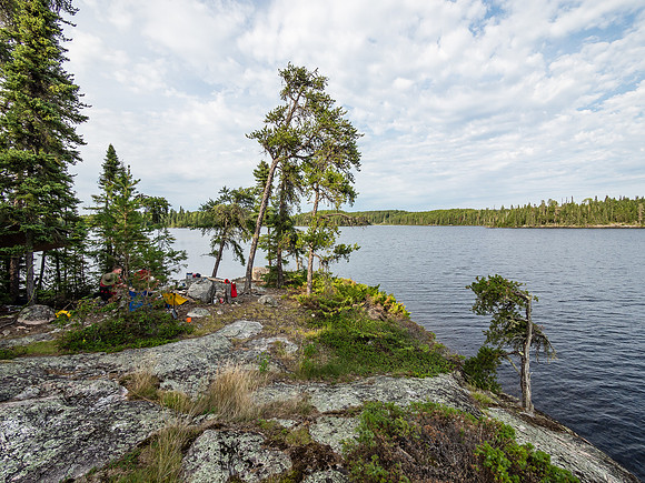 Campsite on Optic Lake.