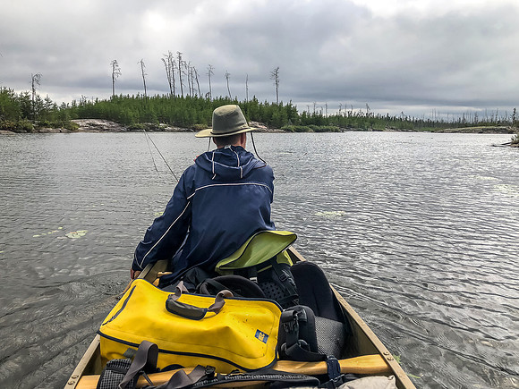 Paddling on Jigsaw Lake.