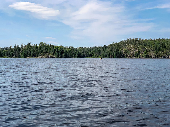 Paddling Onnie Lake.