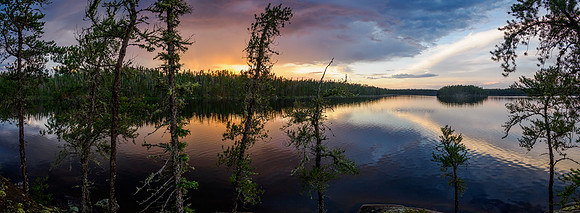 Gorgeous evening views over Bunny Lake from campsite "BU".