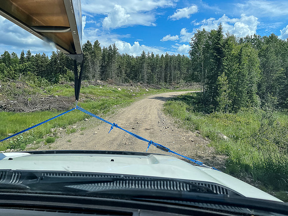 The Iriam Lake Road is a huge fire break after the 2021 wildfires.