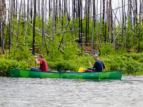 Starting the 150m portage between East Lunch and Lunch Lake.
