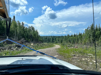 The Iriam Lake Road is a huge fire break after the 2021 wildfires.